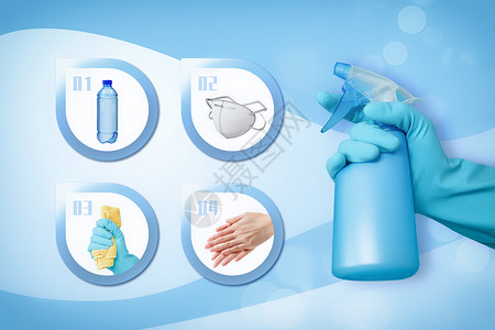 清洁用品防疫消毒设计图片
