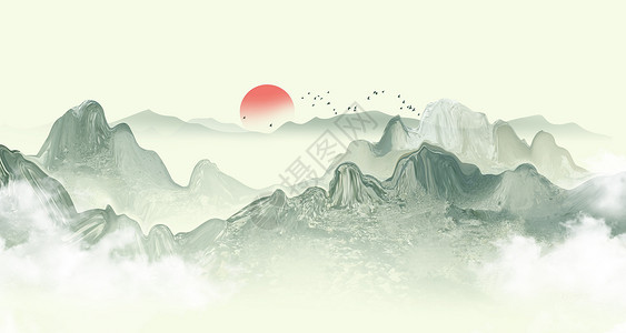 新中式水墨背景图片