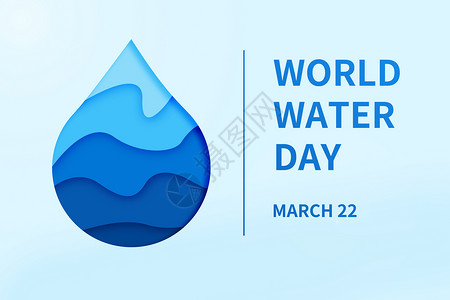水和地球世界水日设计图片
