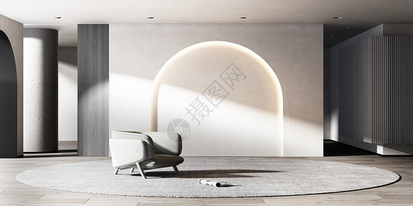沙发阳光极简室内空间设计图片