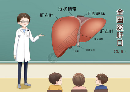 全国爱肝日背景图片