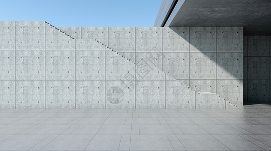 灰色的室外坐垫建筑空间场景设计图片