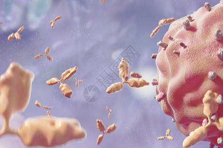 C4D细胞免疫系统背景图片