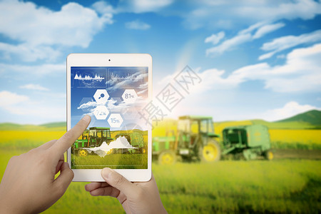 农田丰收科技农业设计图片