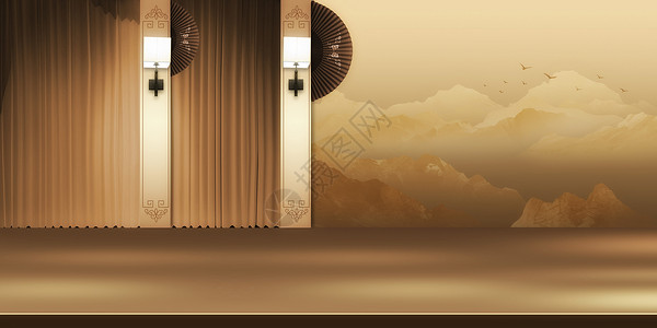 大气房产金色中式房地产海报设计图片