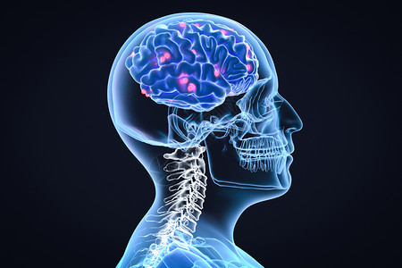 脑瘤3D大脑疾病场景设计图片