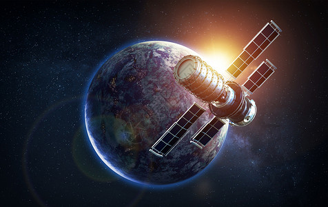 星空卫星世界航天日设计图片