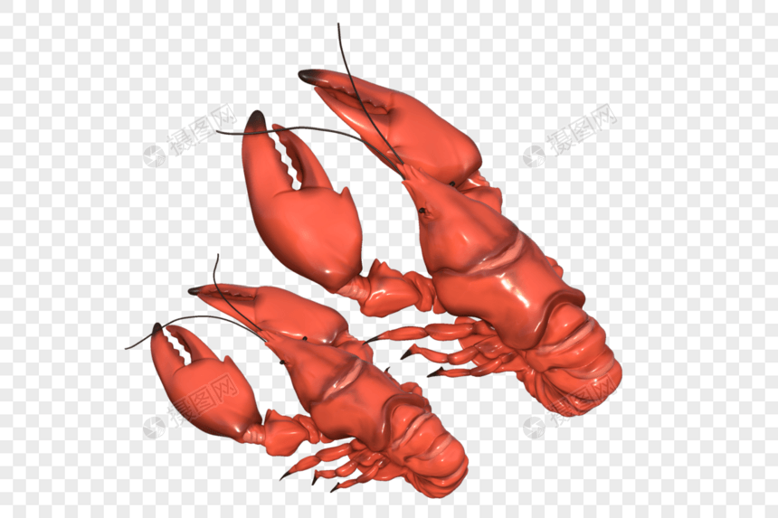 小龙虾3D模型图片