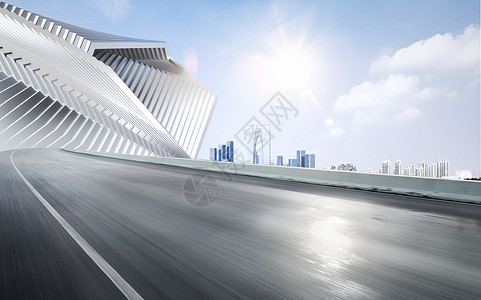 白色路面城市公路背景设计图片