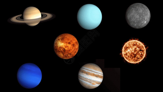 星球元素三维旋转星球GIF高清图片