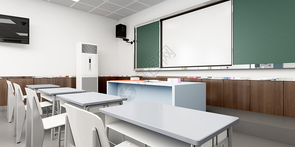 3D教室场景背景图片