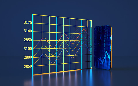 金融数据场景C4D高清图片素材