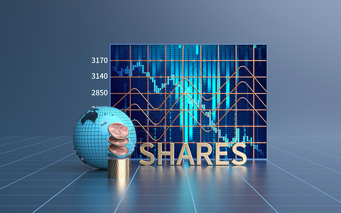d金融股市数据场景设计图片