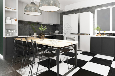 北欧厨房家具设计图片