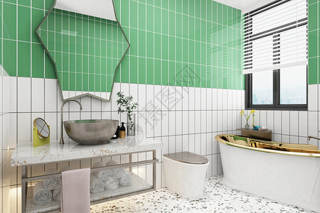 浴室摆设清新卫浴设计设计图片
