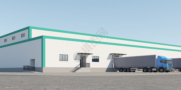 货物储存3D仓库场景设计图片