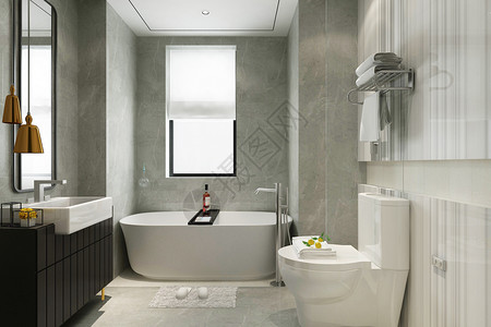 北欧洗手间现代卫浴空间设计设计图片