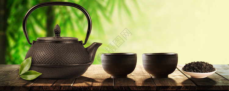 古风茶杯茶道设计图片