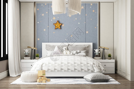 床和卡通玩具卧室空间设计设计图片