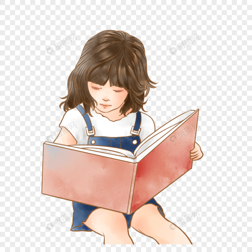 读书的孩子图片