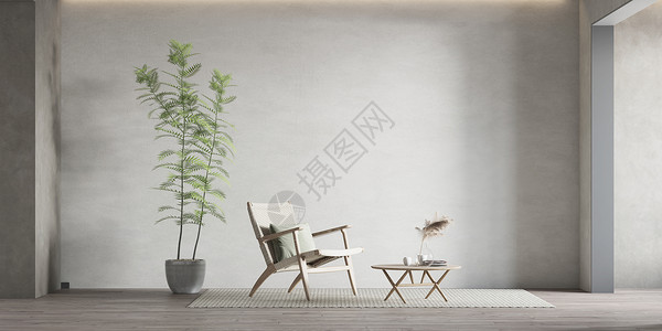 植物阳台植物清新室内场景设计图片