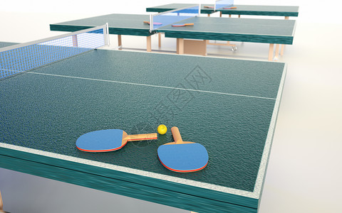 乒乓球和乒乓球拍乒乓球运动场景设计图片