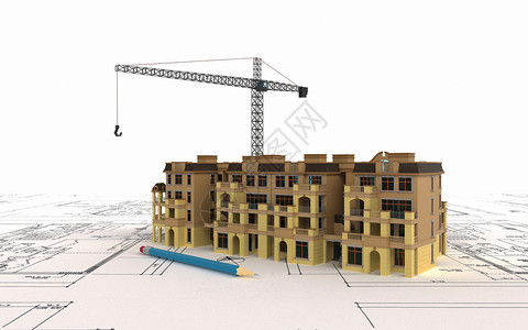 新建小区房地产建筑模型设计图片