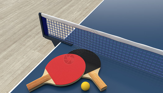 乒乓球比赛3D运动场景设计图片