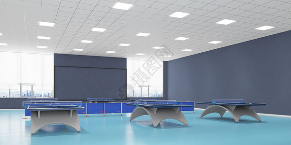 乒乓球场3D乒乓球馆场景设计图片