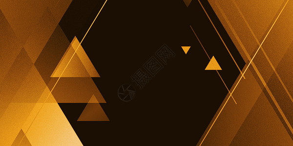 背景黄色金属三角形高清图片
