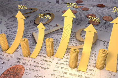 外币3D金融场景设计图片