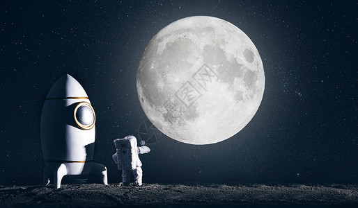月寒冷人类月球日设计图片