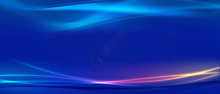 彩色流星雨光效蓝色科技背景设计图片