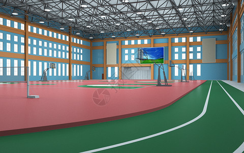 室内足球场3d室内体育馆设计图片