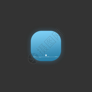 蓝色圆形花边框蓝色定位位置GIF图标高清图片