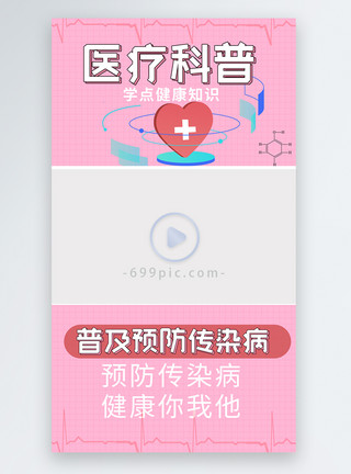 医疗类医疗科普传染病防护视频边框模板