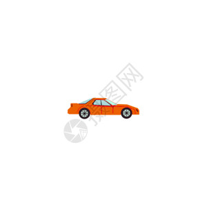 橙色吉普车汽车橙色交通汽车加载GIF动图高清图片