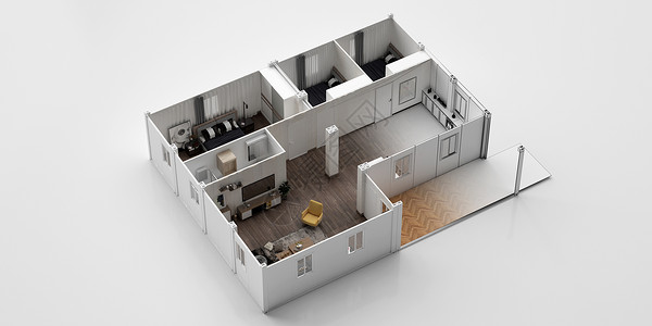 房地产户型图3D户型图设计图片