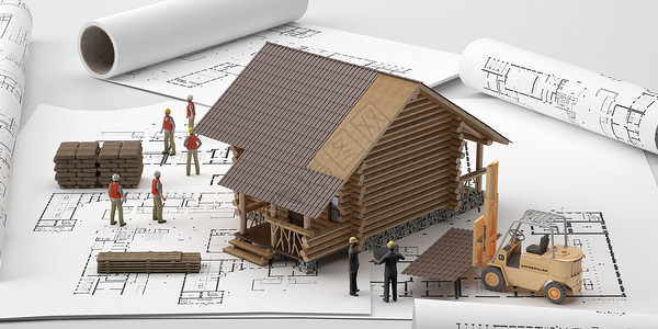 施工材料建筑施工模型设计图片