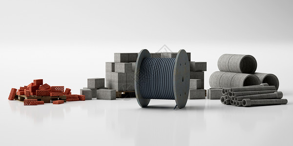 电线电缆素材3D建筑材料设计图片