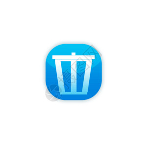 icon背景蓝色回收站删除GIF图标高清图片
