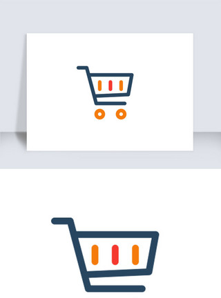 买到简约线条风格电子商务购物车图标icon模板