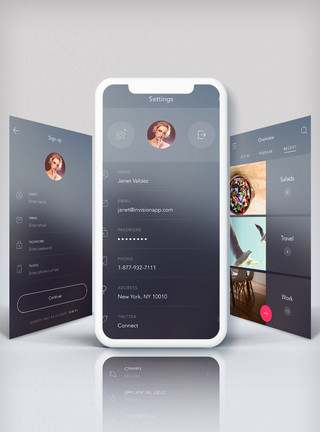 整套手机app界面手机app应用UI整套设计PSD模板
