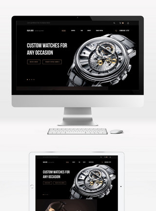 企业网站模板炫酷电子商务手表产品网页模板模板