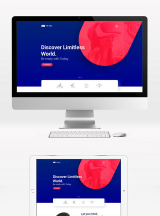 网站平台VR眼镜售卖电商平台网页设计模板