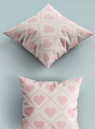 爱心小装饰素材粉色爱心抱枕模板