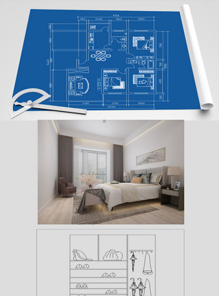 家具PNG现代家具效果图户型图设计模板