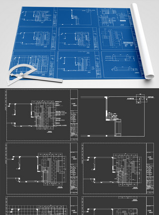 工业生活素材园林CAD线稿投标园林设计图纸模板