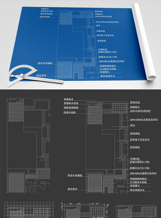 园林CAD线稿投标园林设计图纸模板