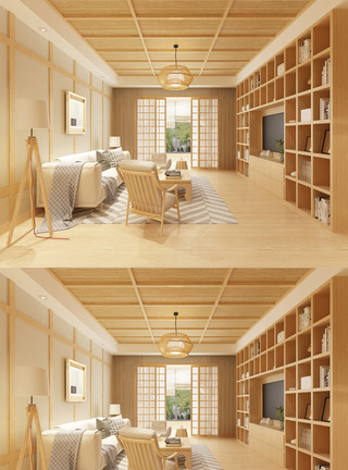 日式空间2021年日式家居效果图设计模板